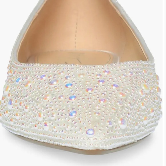 Betsey Johnson Shoes - Betsey Johnson Crystal Pavé Pointed Toe Flat
